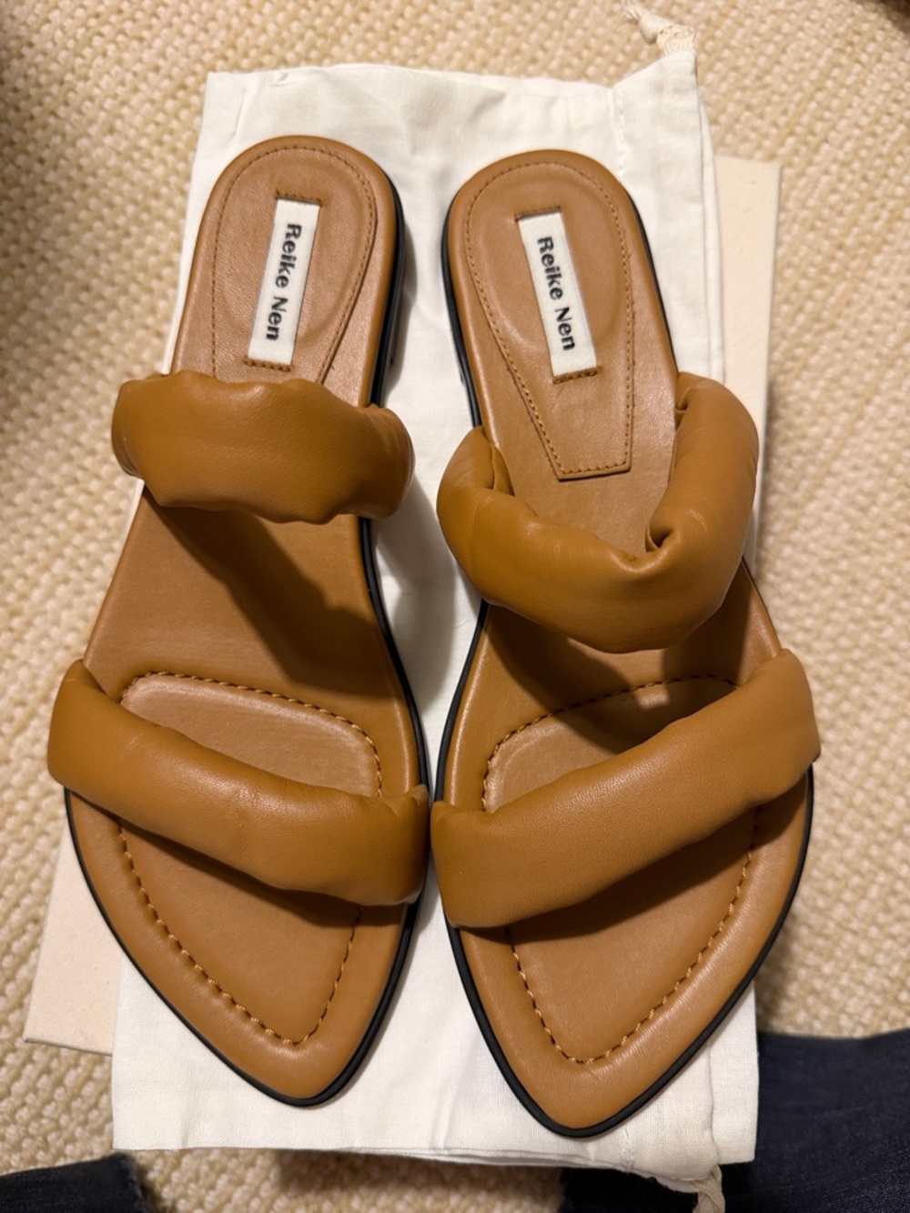 Reike Nen Tan Padded Double-Strap Sandals